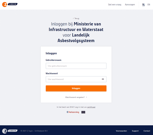 Nieuwe stijl inlogschermen